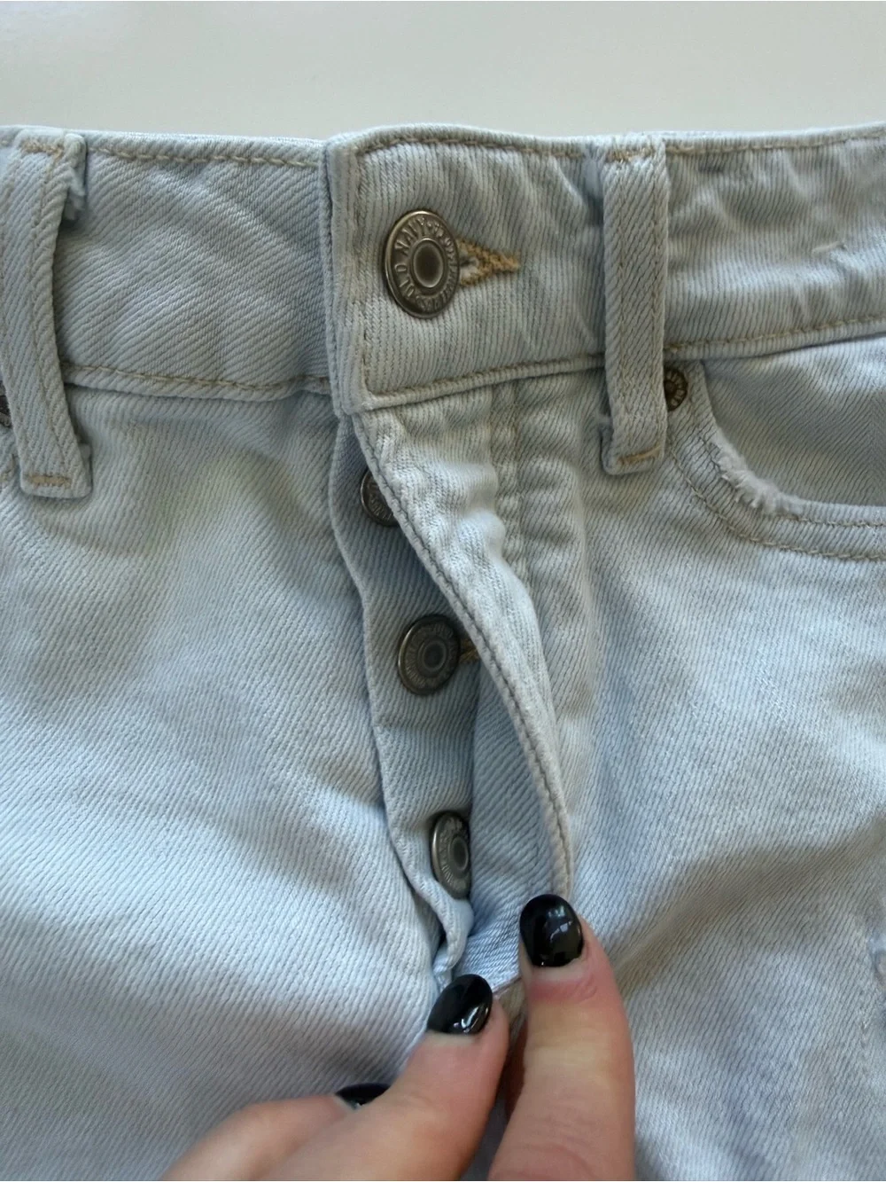 Old Navy High Rise O.G Straight Distressed Cut Off Jean Shorts Size 0